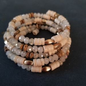 Beaded Five-Strand Wrap Bracelet